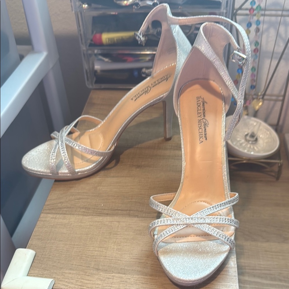 Elegant Silver High Heel Sandals